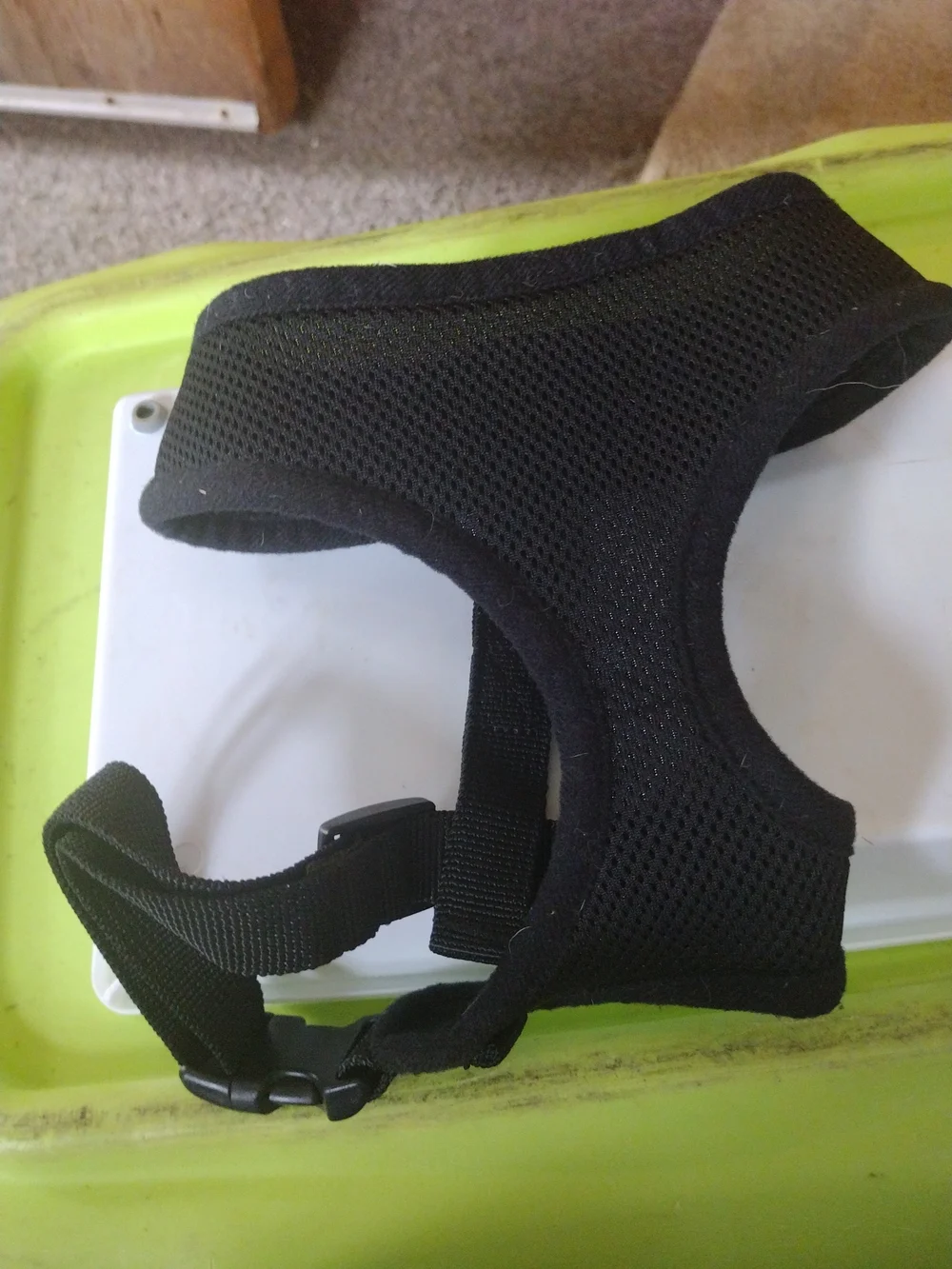 Adjustable Black Mesh Dog Harness